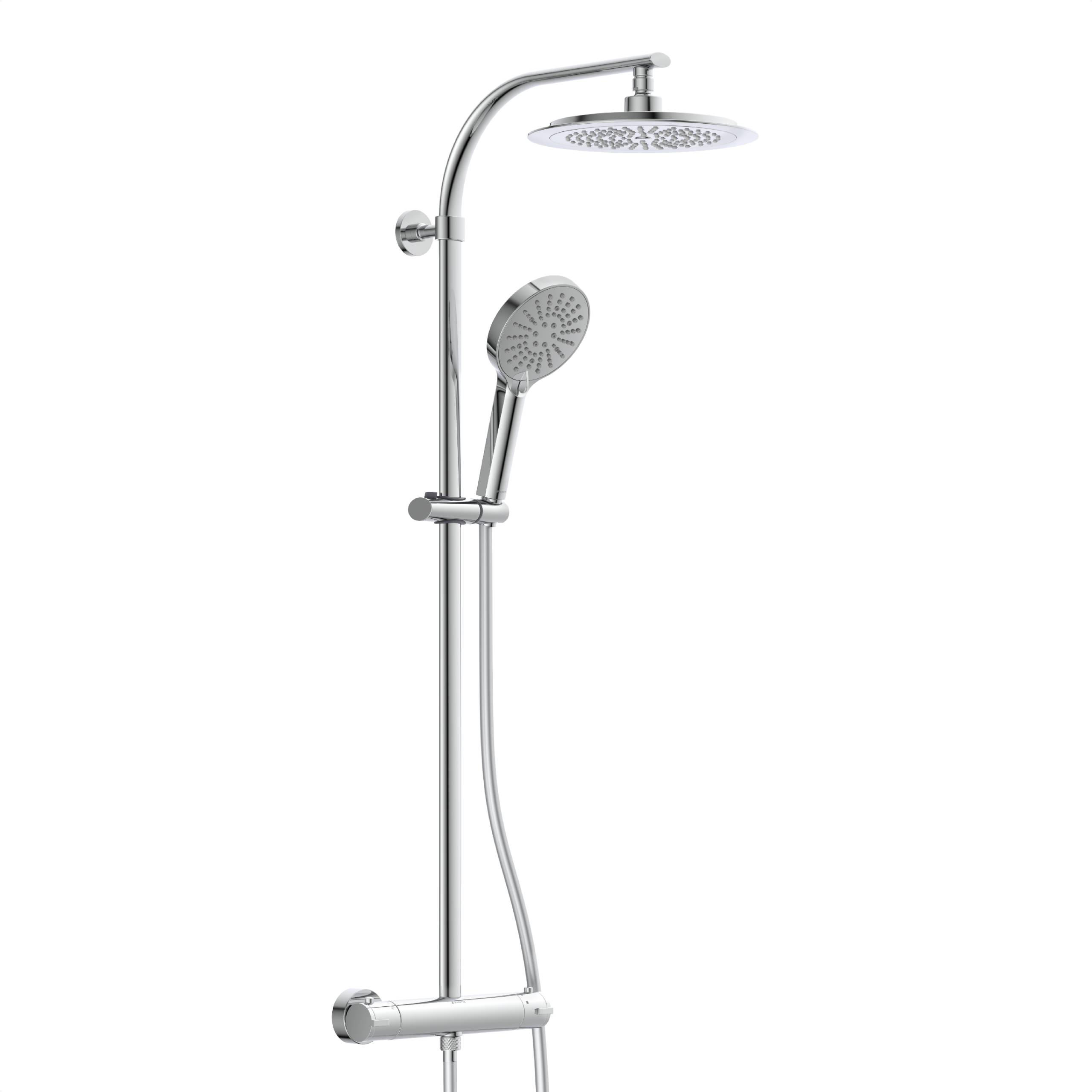 MADURA FRESH Überkopfbrause-Set, Chrom, mit Thermostatarmatur