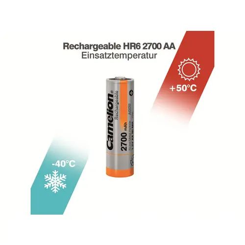 CAMELION NiMH-Mignon-Akku 2700 mAh, 4 Stück, mit Batterienbox CAMELION NiMH-Mignon-Akku 2700 mAh, 4 Stück, mit Batterienbox