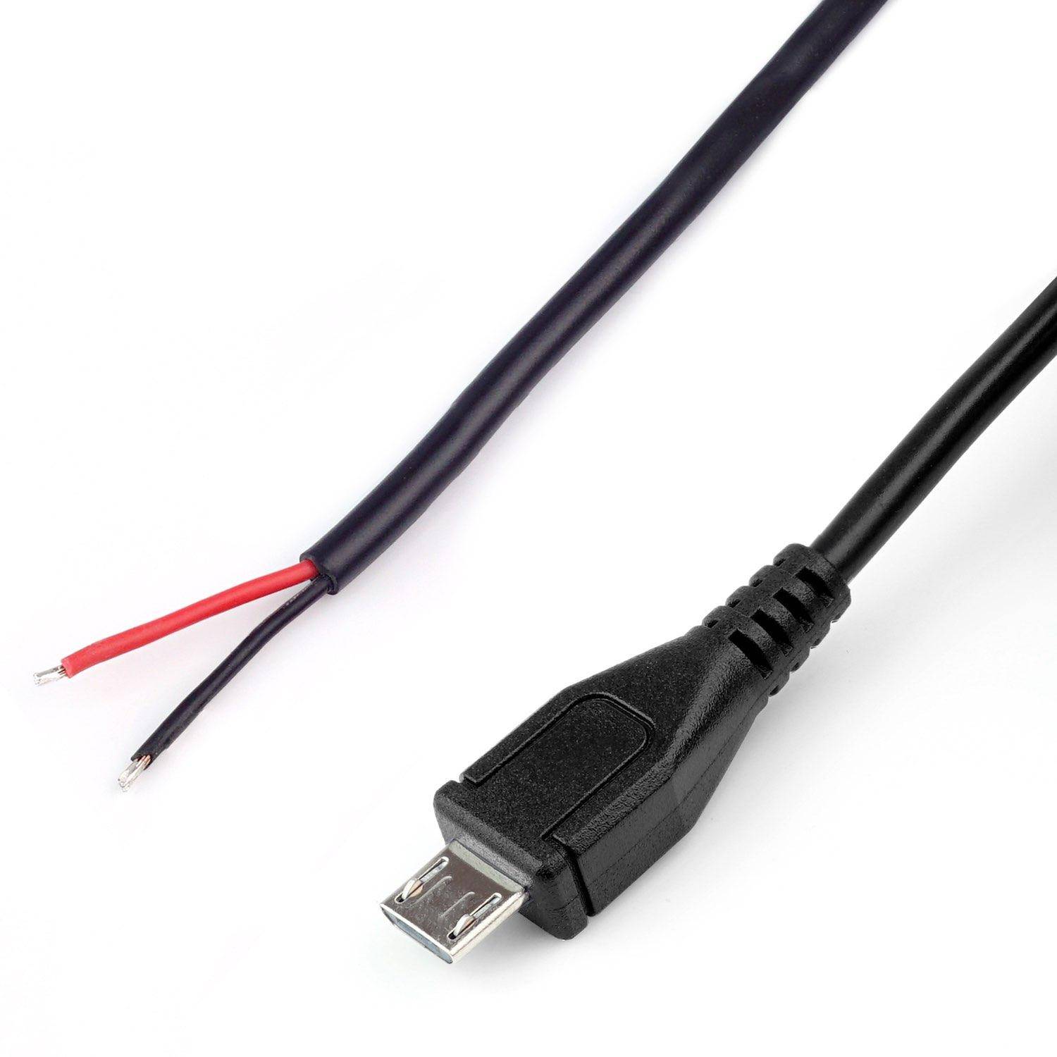 Micro USB Kabel mit offenem Kabelende zur Stromversorgung - Länge: 0,20 m