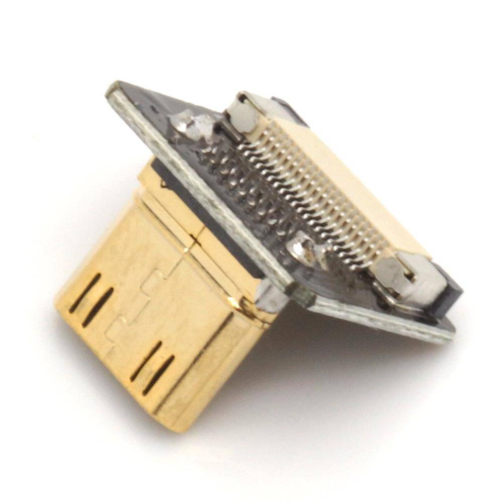 Adapter für DIY HDMI Kabel - Anschluss: Mini Typ C Stecker - Ausführung: nach oben gewinkelt