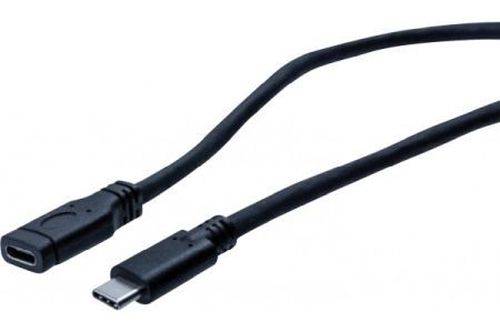 USB 3.1 Gen. 1 Verlängerungskabel, bis 60 Watt, USB St. C/ USB Bu. C, schwarz, 2,0 m