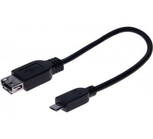 Micro USB Adapterkabel, USB Bu. A / USB Micro St. B, 0,15 m (OTG-Unterstützung)
