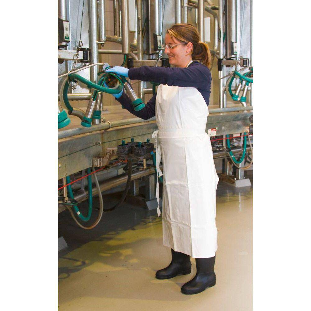 Melk- und Waschschürze - Breite 80 cm - Länge 120 cm - weiß