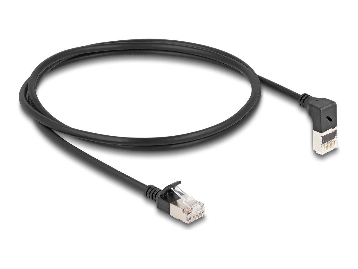 Delock - Netzwerkkabel - RJ-45 (M) nach oben angewinkelt zu RJ-45 (M)
