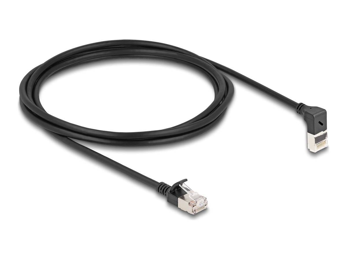 Delock - Netzwerkkabel - RJ-45 (M) nach oben angewinkelt zu RJ-45 (M)