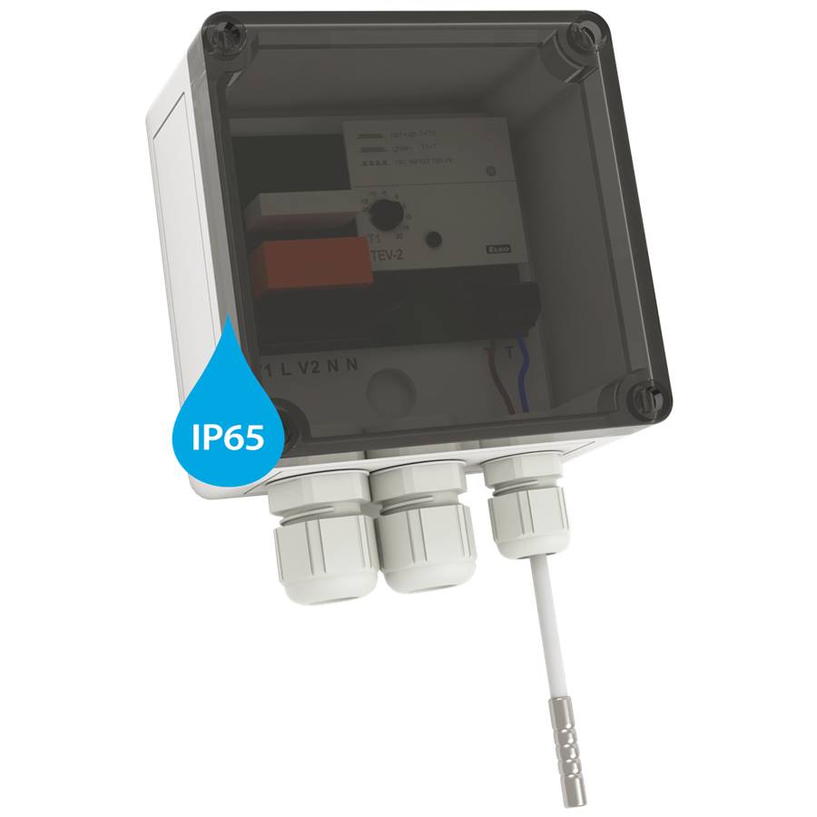 ELKO EP TEV-2 Thermostat, IP65, -20 bis +20 °C, 16 A Wechsler, 230 V AC