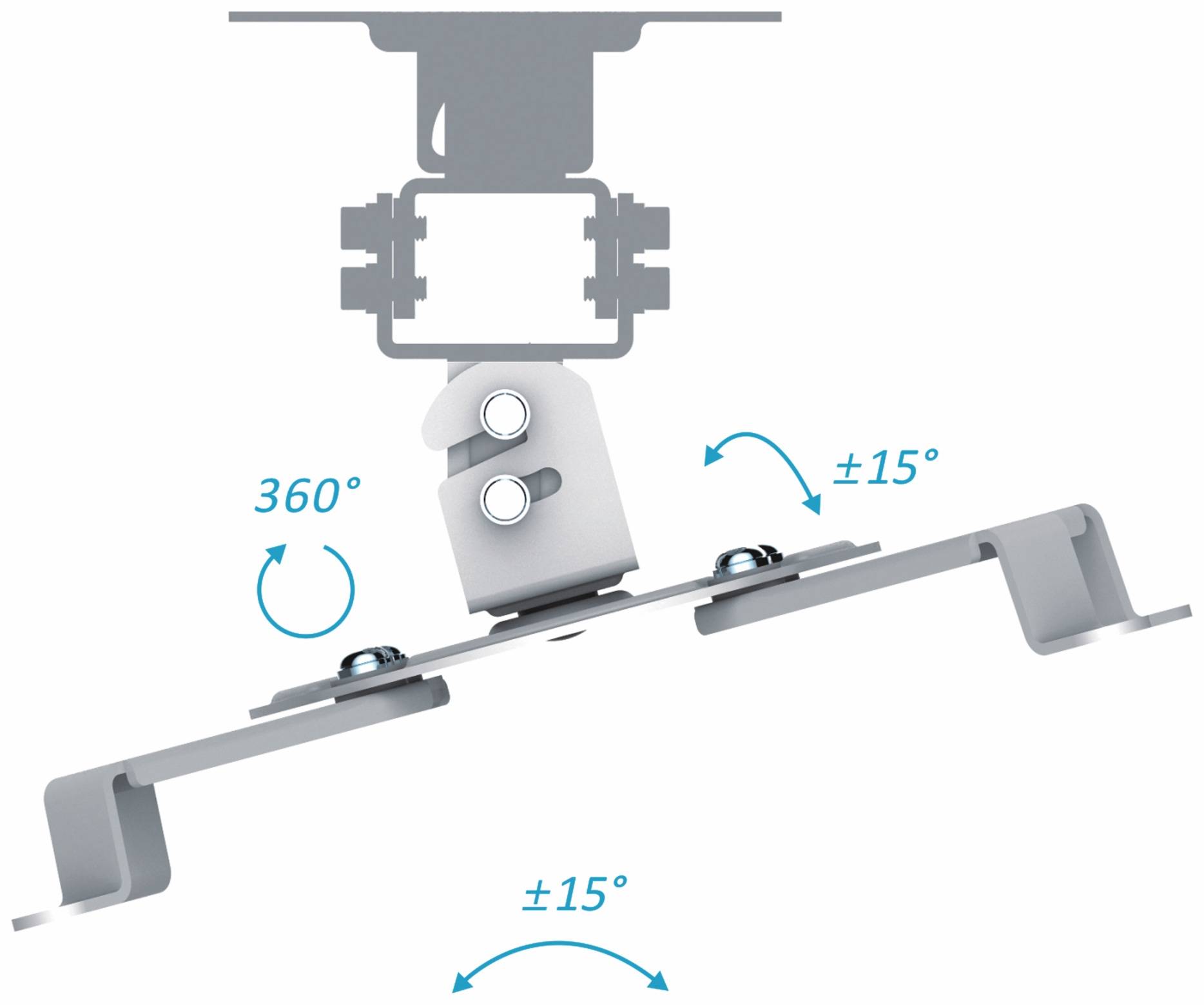 PUREMOUNTS Beamer-Deckenhalterung PM-Spider-10W, 54...320mm, weiß