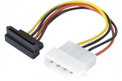 SATA Strom-Adapterkabel, Molex auf SATA 4Pin abgewinkelt, Molex auf Sata Bu. abgewinkelt