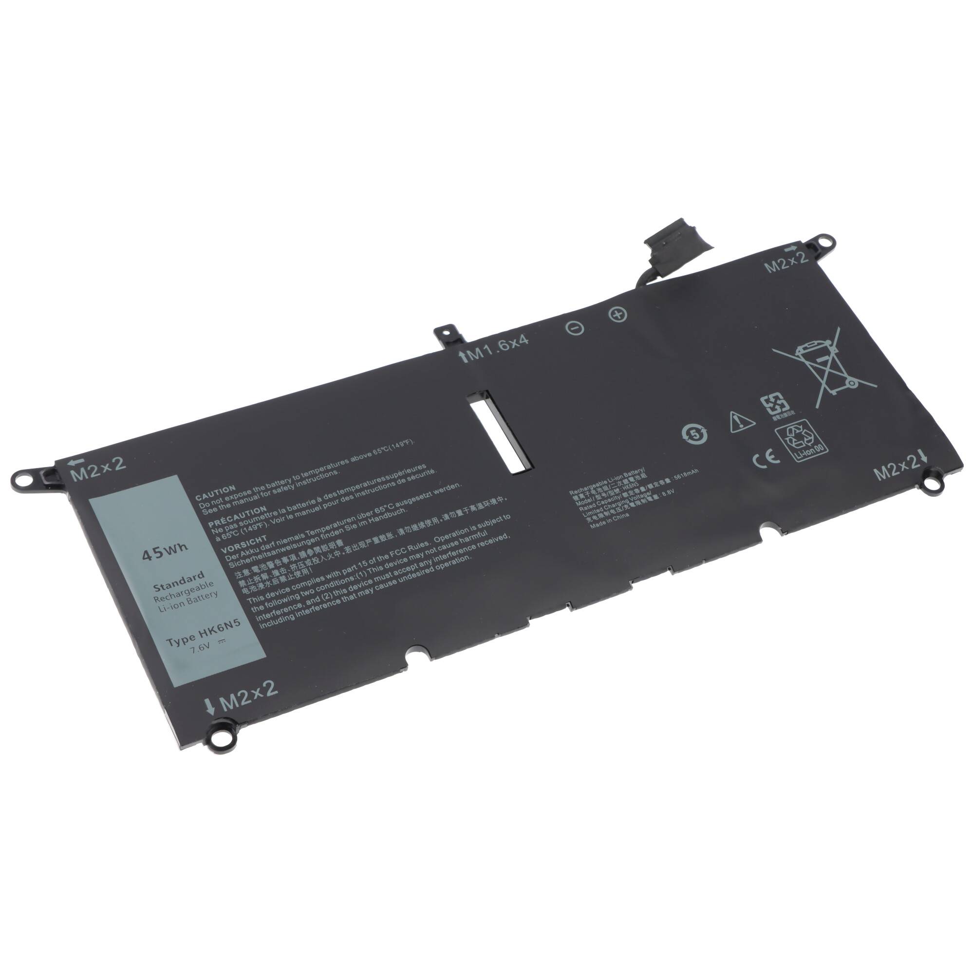 Akku passend für Dell Vostro 5390, Li-Polymer, 7,6V, 5920mAh, 45Wh