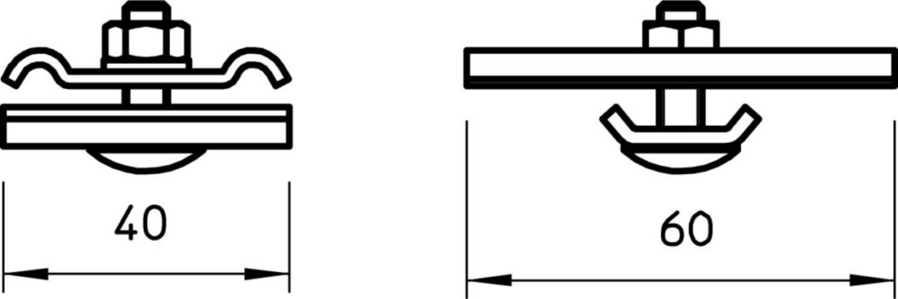 Eine nach oben offene Box mit einem Pfeil, der horizontal von innen nach außen zeigt.