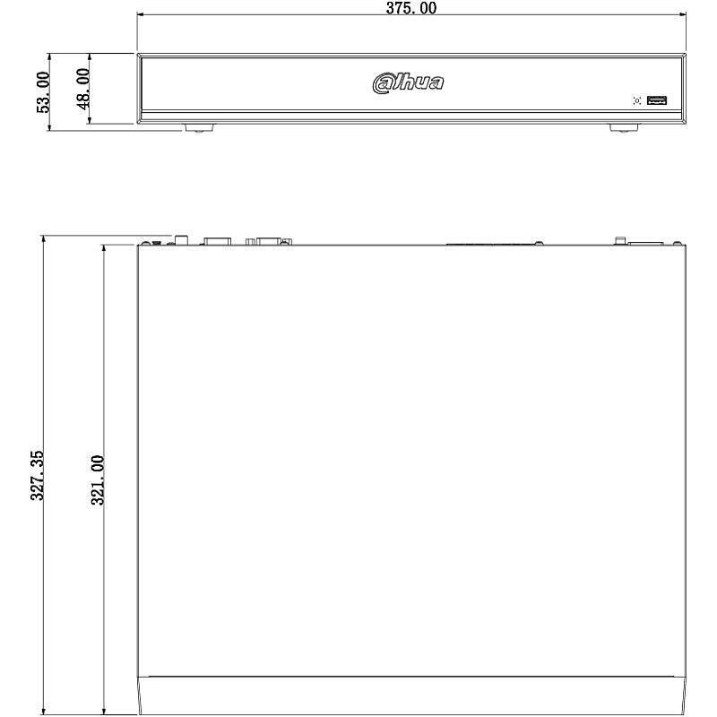 Dahua NVR5216-16P-I 16-Kanal NVR, PoE, HDMI/VGA, NVR(4K Ultra HD max. Bildauflösung) | Features:mit PoE-Switch (Stromve