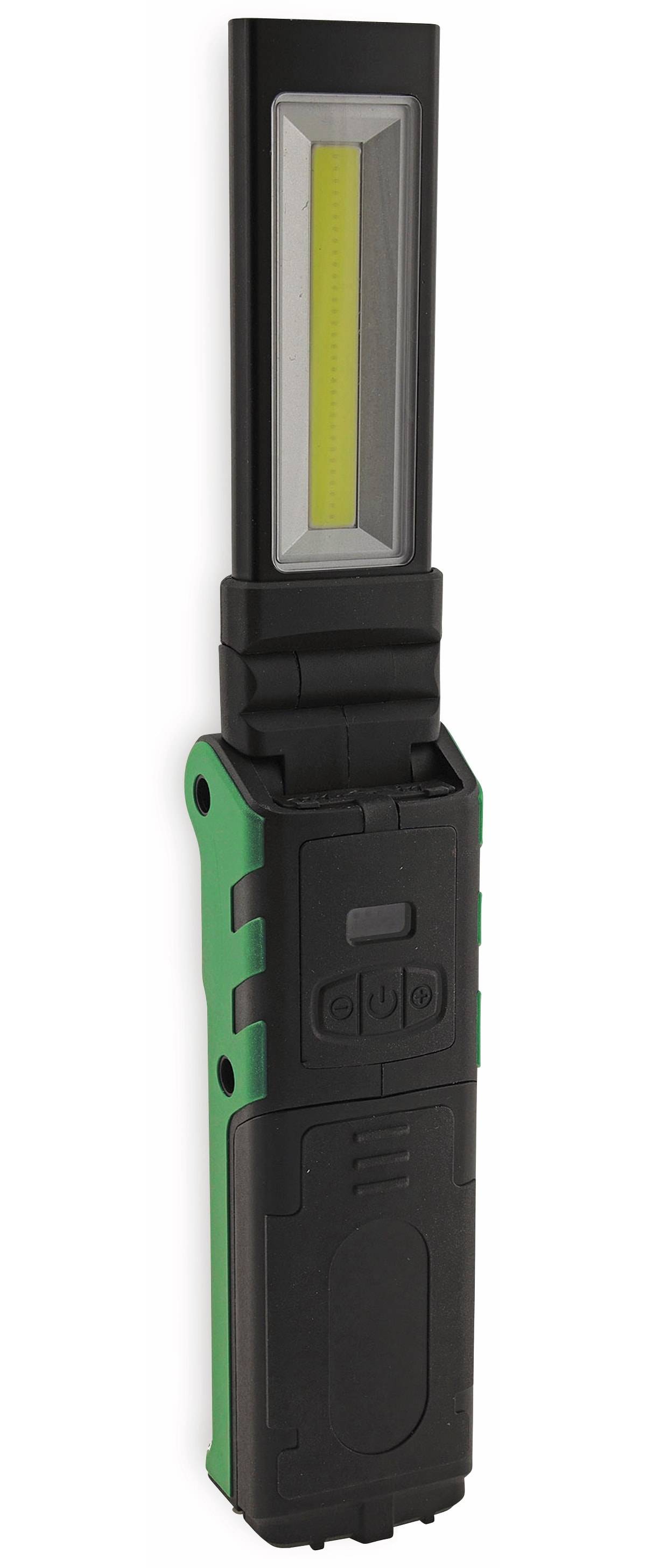 LED Akku-Arbeitsleuchte FlapLED 87482 Leuchtmittel COB-LED Leistung 5 + 2x3 W Lichtstrom 400+240 Lumen Lichtfarbe 4500K