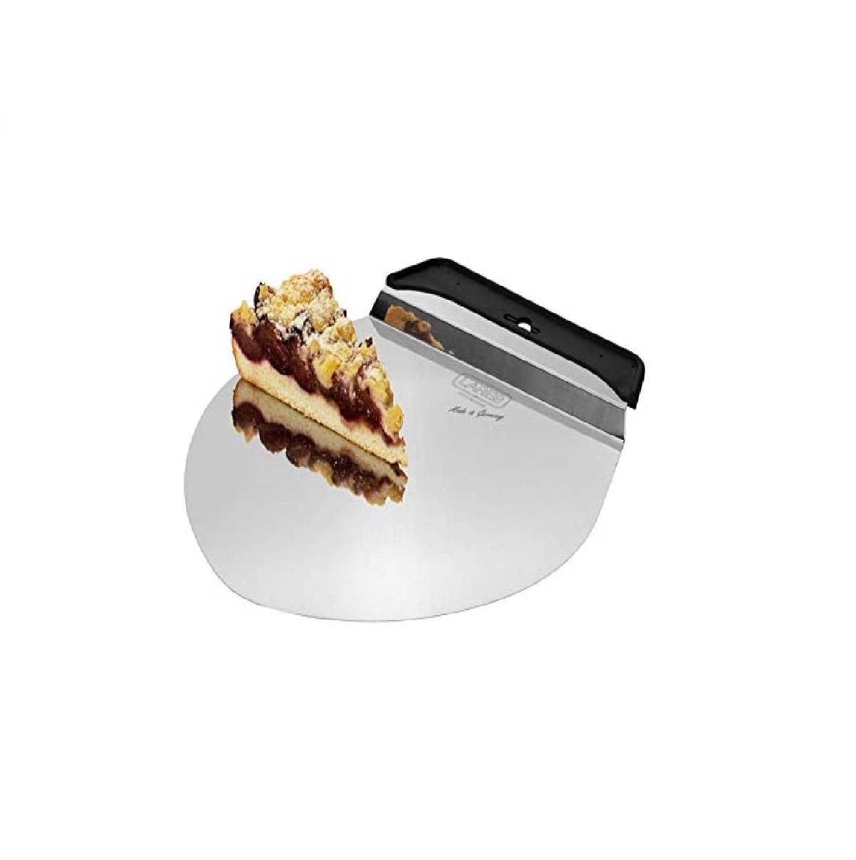 Lares - Kuchen- und Pizzalöser mit Griff, rund - Tortenheber/Pizzaheber - 28cm Ø, Edelstahl - Made in Germay