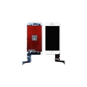 Vorder- und Rückansicht einer Smartphone-Displayeinheit, die das vordere Display und die hinteren Anschlüsse mit einer roten Rückseite zeigt.