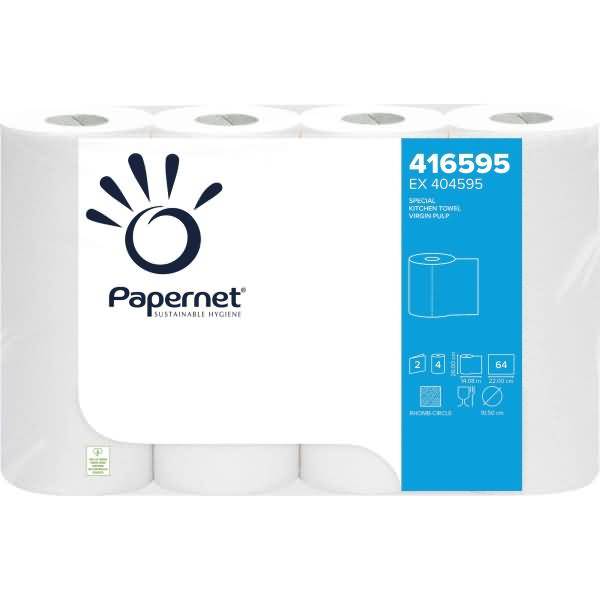 Küchenrolle 416595 26x22cm 2-lagig weiß 4 Stück