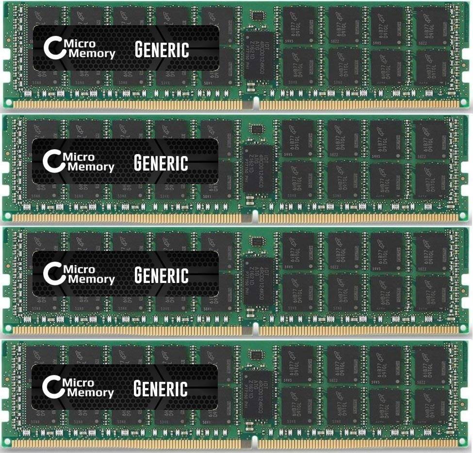 Vier übereinander gestapelte RAM-Karten mit der Aufschrift „Micro Memory GENERIC