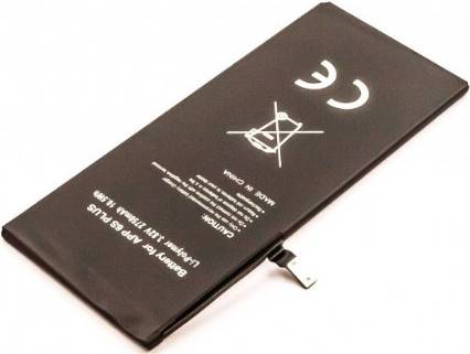 Ein Smartphone-Akku mit der Aufschrift „Battery P6 A6P Plus, Lithium-Ion, 3.8V, 1810mAh, 6.9Wh. Made in China