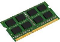 Ein grünes Computer-RAM-Modul mit acht schwarzen Speicherchips, die in zwei Reihen angeordnet sind.