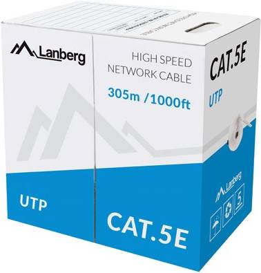 Lanberg LCU5-10CC-0305-S Netzwerkkabel 305 m Cat5e U/UTP (UTP) Grau (LCU5-10CC-0305-S)