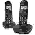 Doro PhoneEasy 110 Duo DECT Schnurlostelefon mit zusätzlichem Mobilteil Black