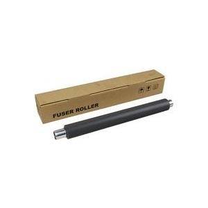 Fusionswalze für einen Drucker, zylindrisches Teil neben einer braunen Schachtel mit der Bezeichnung „Fusionswalze