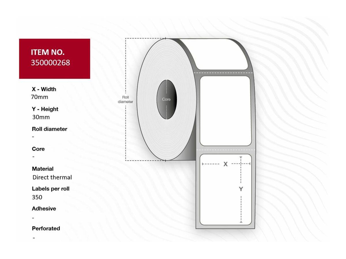 Capture Permanenter Klebstoff - 70 x 30 mm 3240 Etikett(en) (4 Rolle(n)x 810 Box