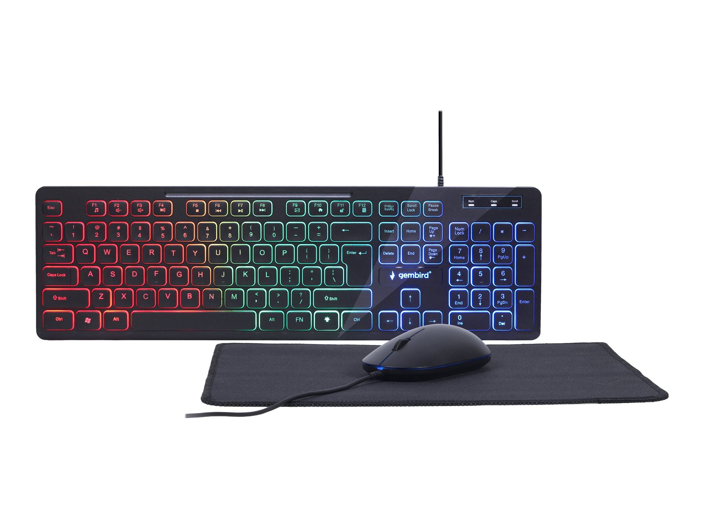 Gembird KBS-UML-01 - Set aus Tastatur, Maus und Mauspad