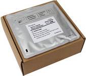 Eine braune Schachtel enthält ein versiegeltes silbernes Paket mit der Aufschrift „Nicht für den menschlichen Verzehr