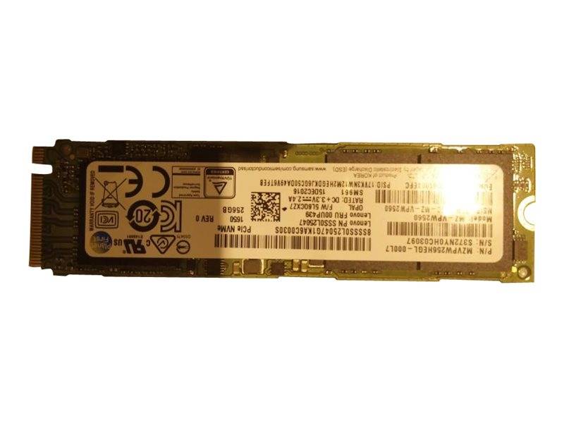 LENOVO - Samsung MZ-VPW2560 - SSD - verschlüsselt - 256 GB - intern - M.2 2280 - PCIe 3.0 x4 (NVMe)
