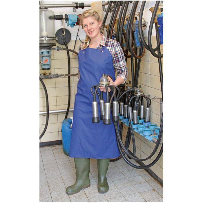 Melk- und Waschschürze PU - Breite 80 cm - Länge 120 cm - blau