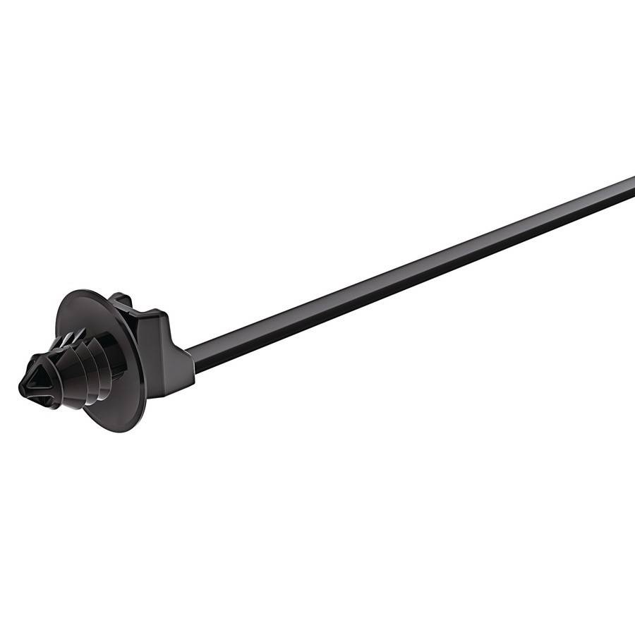 Eine schwarze GoPro-Halterungsstange mit einer Befestigungsgrundplatte, die für die Befestigung von Action-Kameras konzipiert ist und eine spiralförmige Gestaltung an der Grundplatte aufweist.