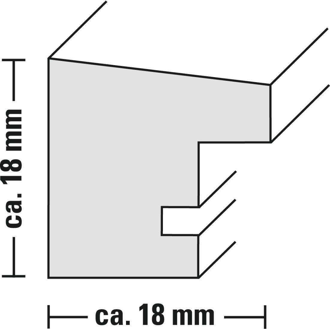 Hama Oslo - Glas - MDF-Platten - Weiß - Einzelbilderrahmen - Tisch - Wand - 13 x