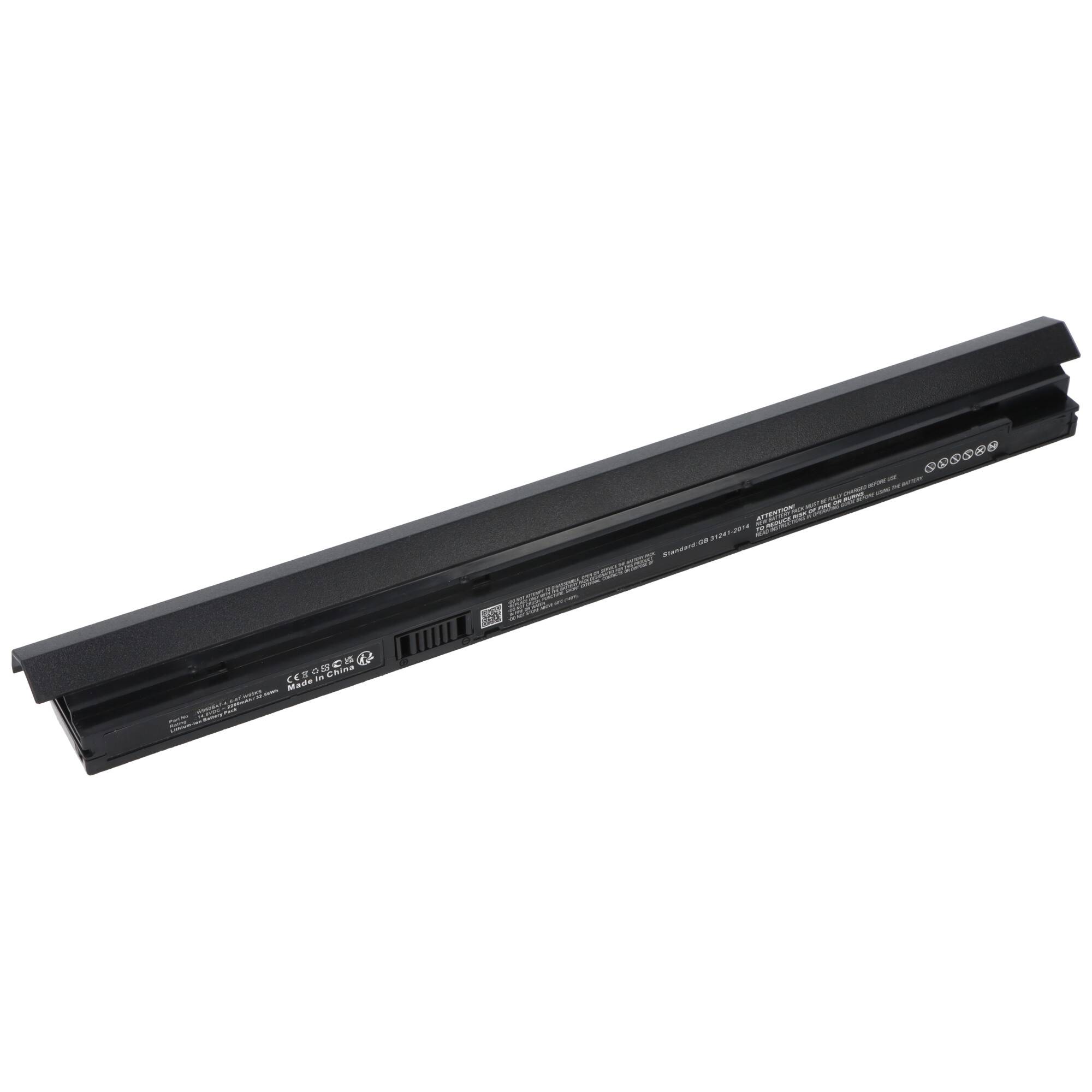 Akku passend für Clevo W970KLQ, W940LU, W950AU, W950BAT-4, 6-87-W95KS, 14,8V, 2200mAh