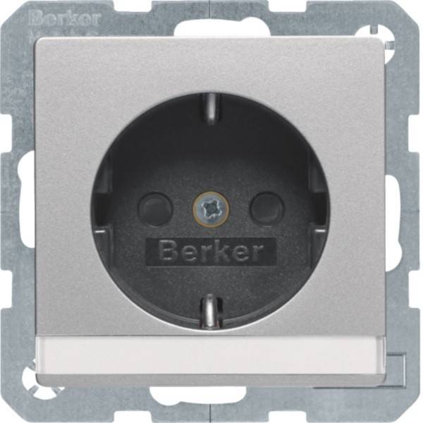 Berker SCHUKO-Steckdose alu/lack 47496084