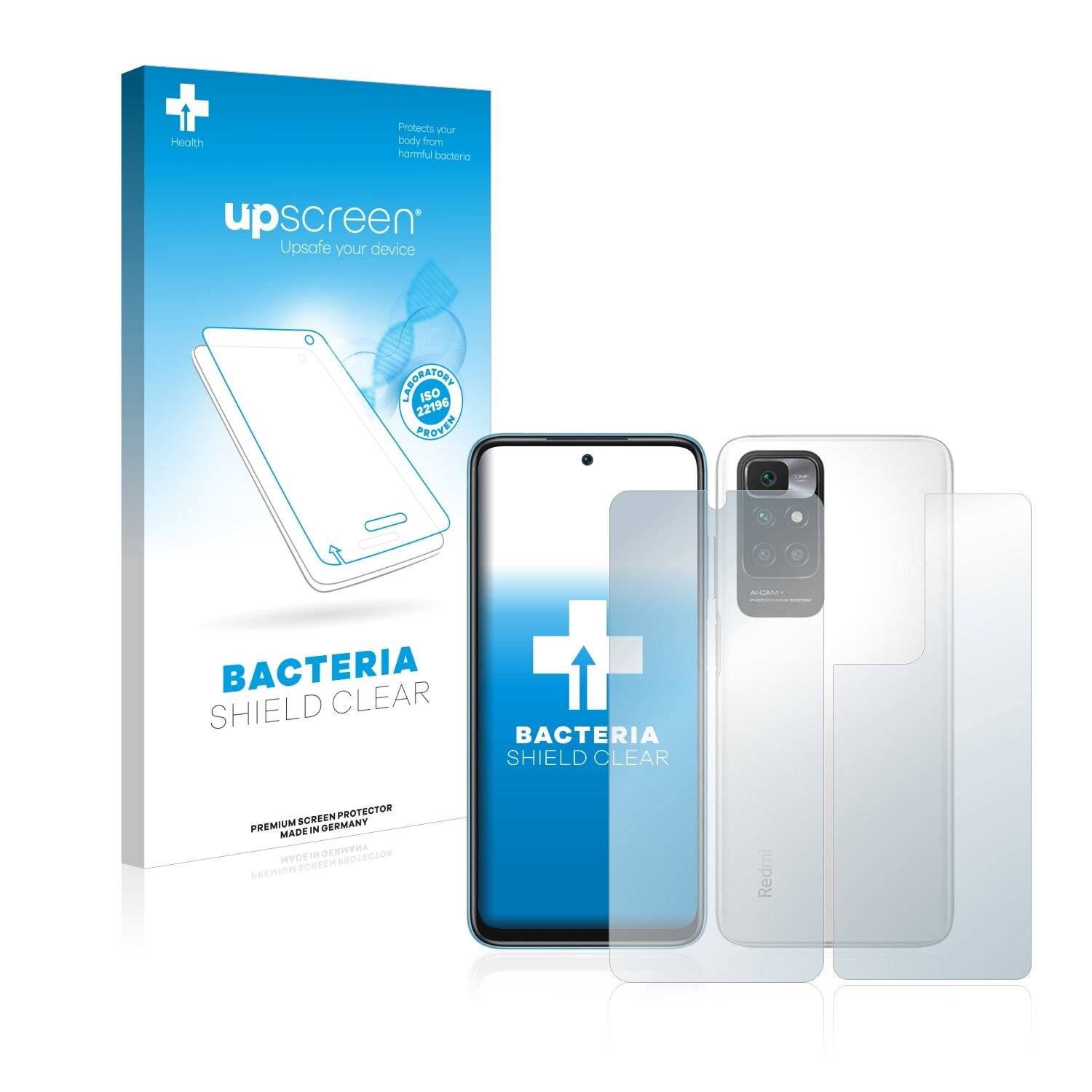 upscreen Bacteria Shield Clear Premium Antibakterielle Displayschutzfolie für Xiaomi Redmi