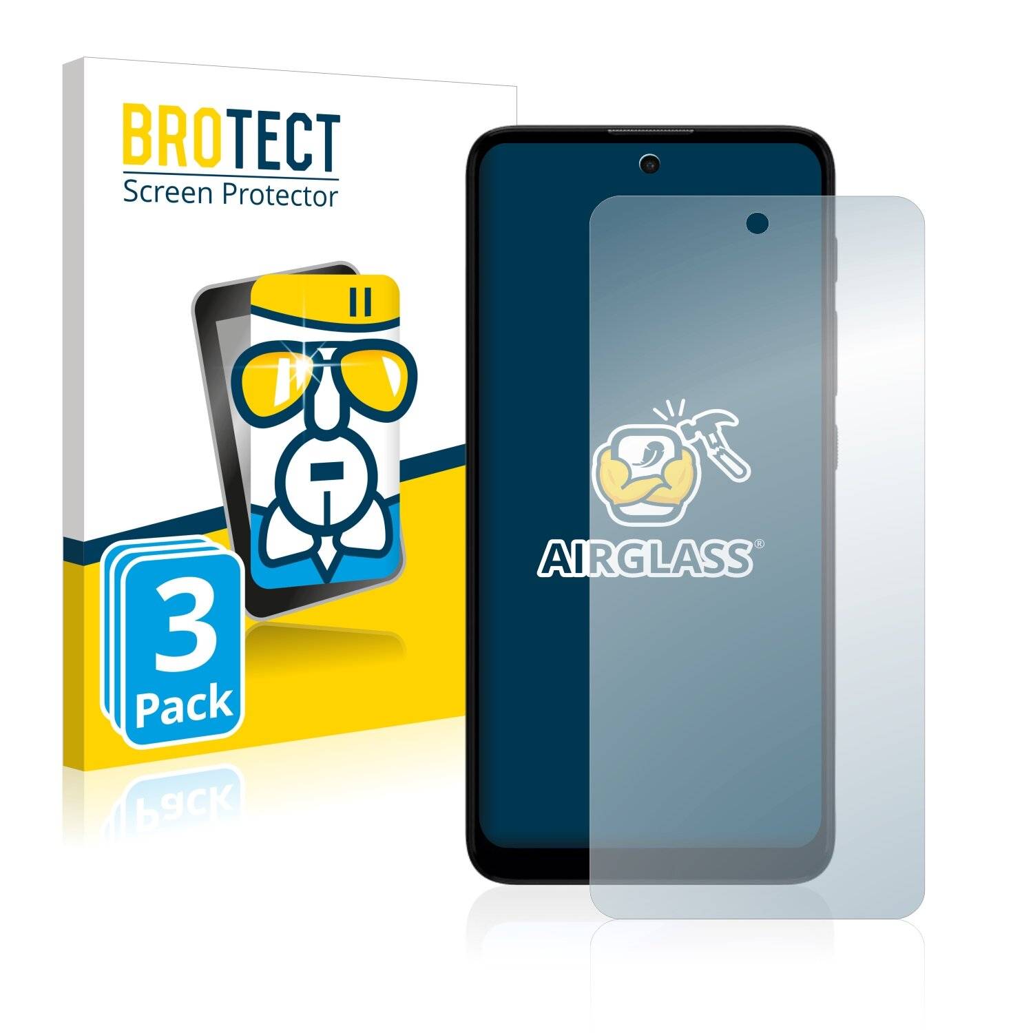 3x BROTECT AirGlass Schutzglas Folie für Motorola Moto