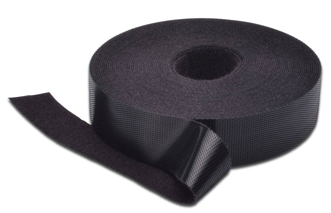 Klettband, 10m, Schwarz, 20mm Breite