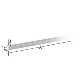 Vormann Alu Winkelprofil 10x10x1 mm, silber elox. 1000 mm lang