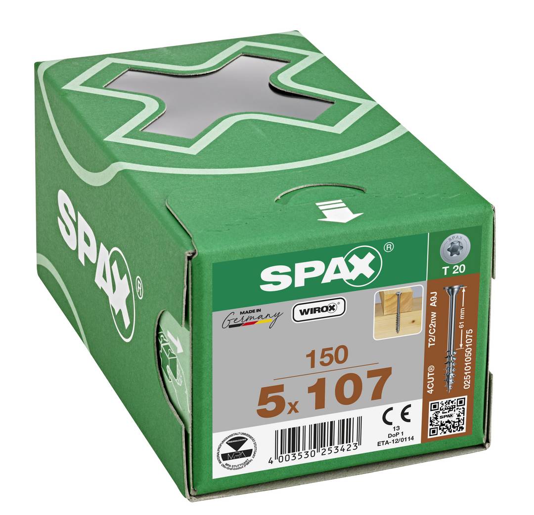 Spax Tellerkopf Ohne Linse T-Star Plus T20 Gewindelänge 46 Mm Wirox 150 St 5x107