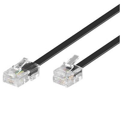 RJ11-RJ45 15M M/M Schwarz6P/4C-8P/4C