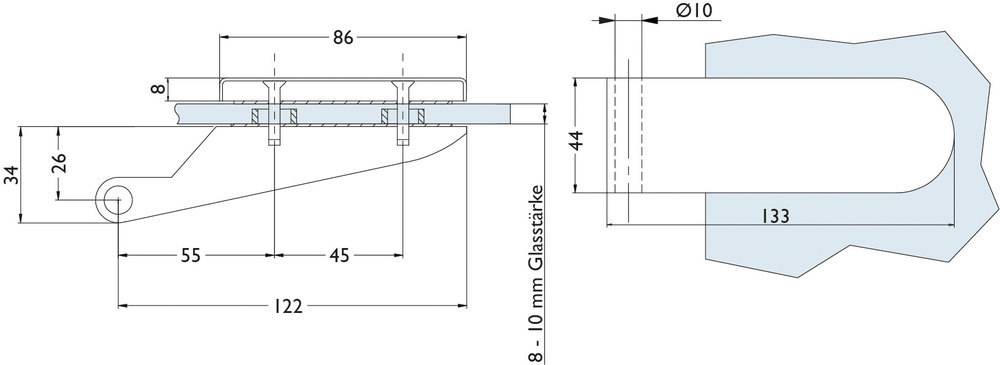 Hermat Glastür-Bandpaar 6215 *6215-60*