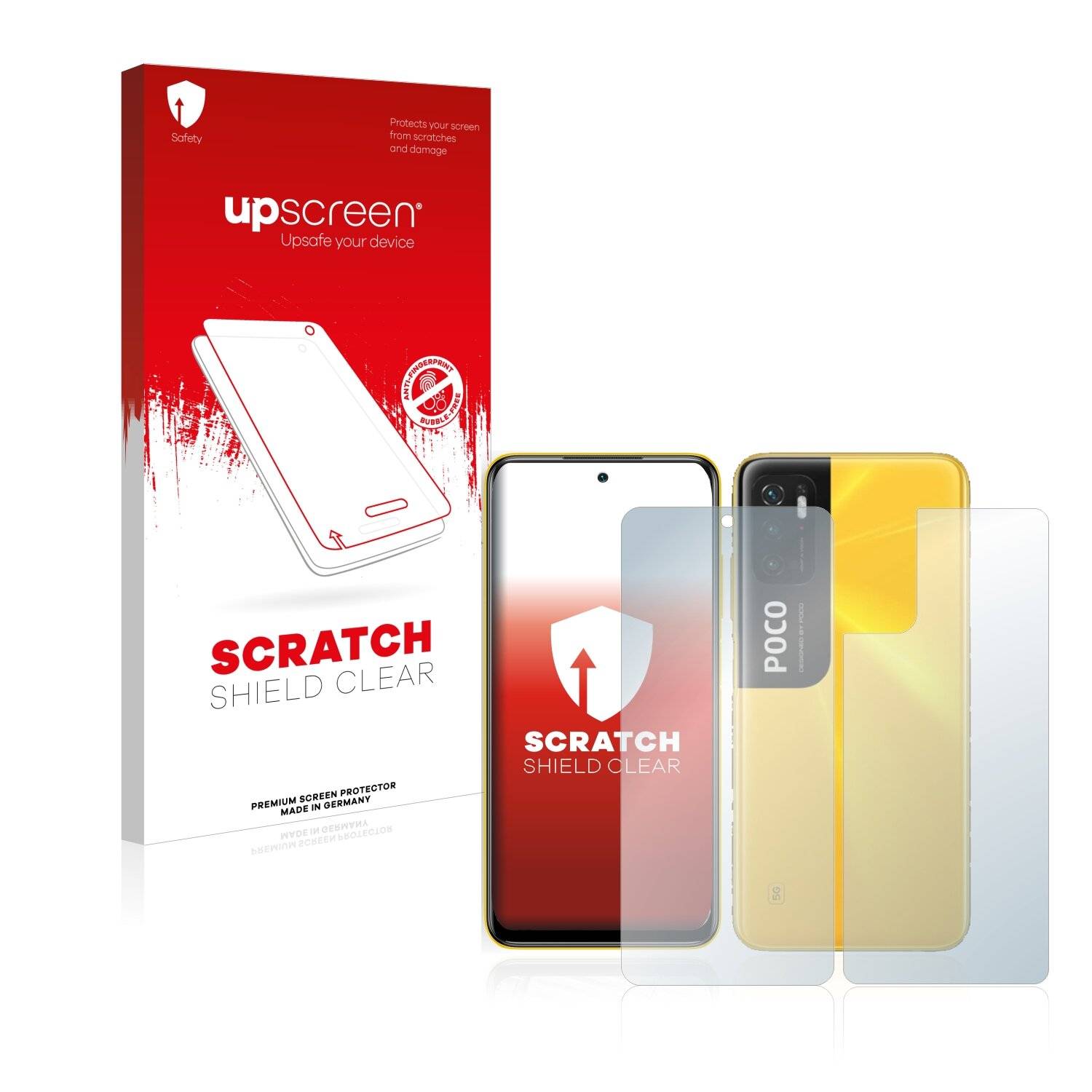 upscreen Scratch Shield Clear Premium Displayschutzfolie für Xiaomi Poco M3 Pro (Vorder +