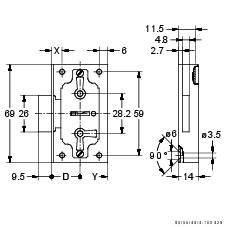 Junie Möbeleinlassschloss 0619 30 mm Dorn