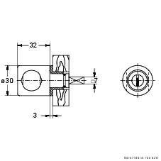 Junie Knaufolive 3551 mit Zylinder vern. versch.schl. links