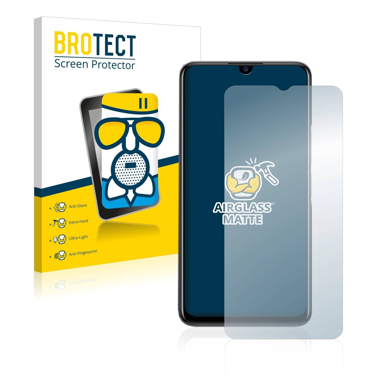 BROTECT AirGlass Matte Schutzglas Folie für Vivo