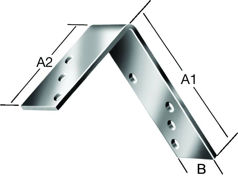 Vormann Balkenwinkel extra stark, weiß 180/120x40x5,0 mm