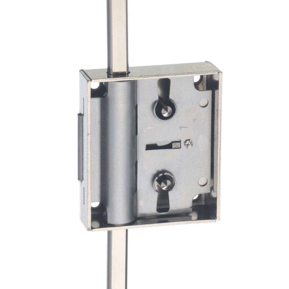 Junie Drehstangenschloss 7010 vernickelt m. 3 Zuhaltungen Schl. 6