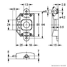 Junie ASS Drehstangenschloss 7581 25 mm o. Einsatz, o. Stangen