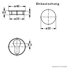 Junie PZ-Rosette vernickelt rund