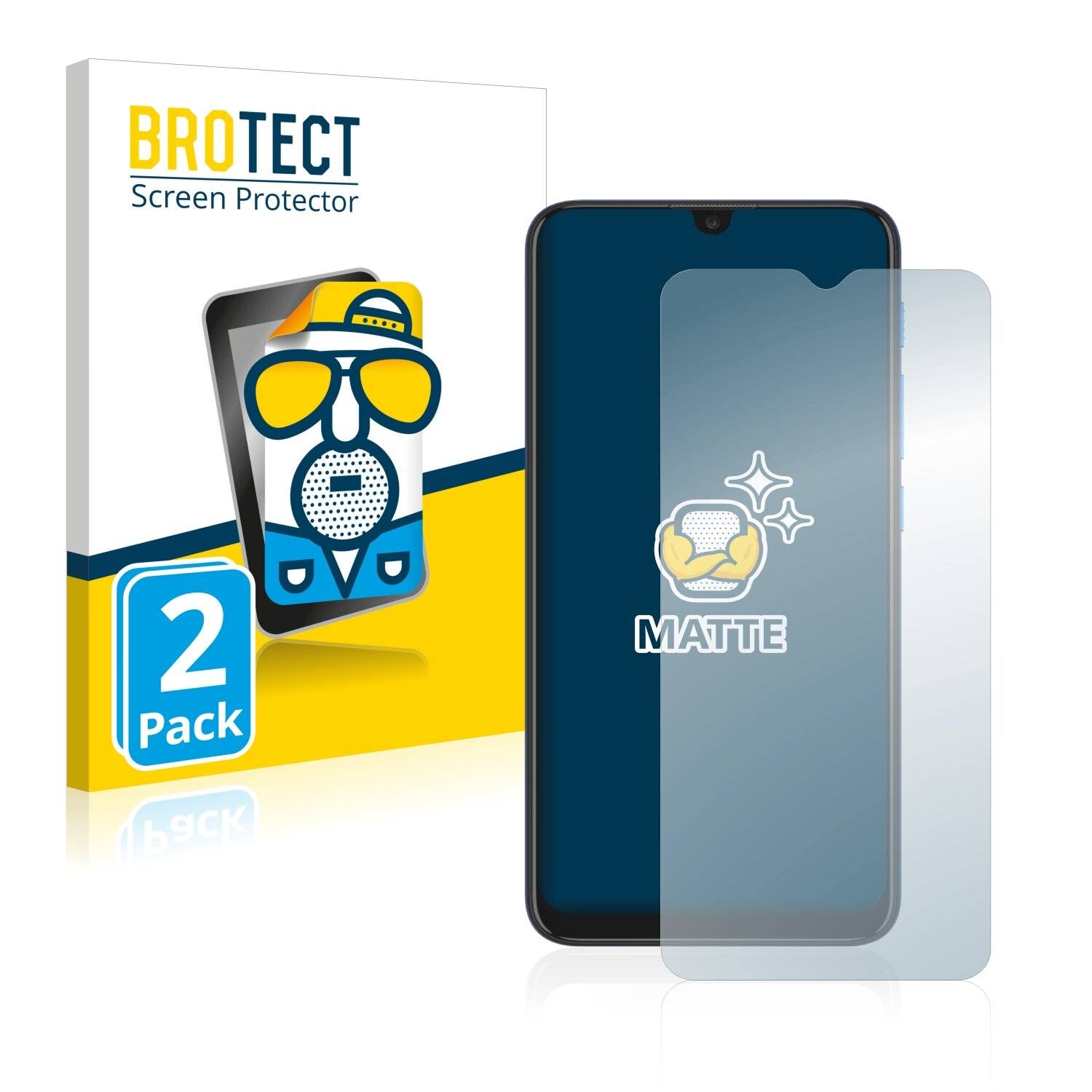 2x BROTECT Matte Displayschutzfolie für Motorola Moto E7i Power - Entspiegelt,